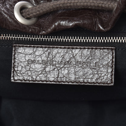 Balenciaga Agneau Classic Silver Hardware Traveler Backpack Dark Brown 8 of 23