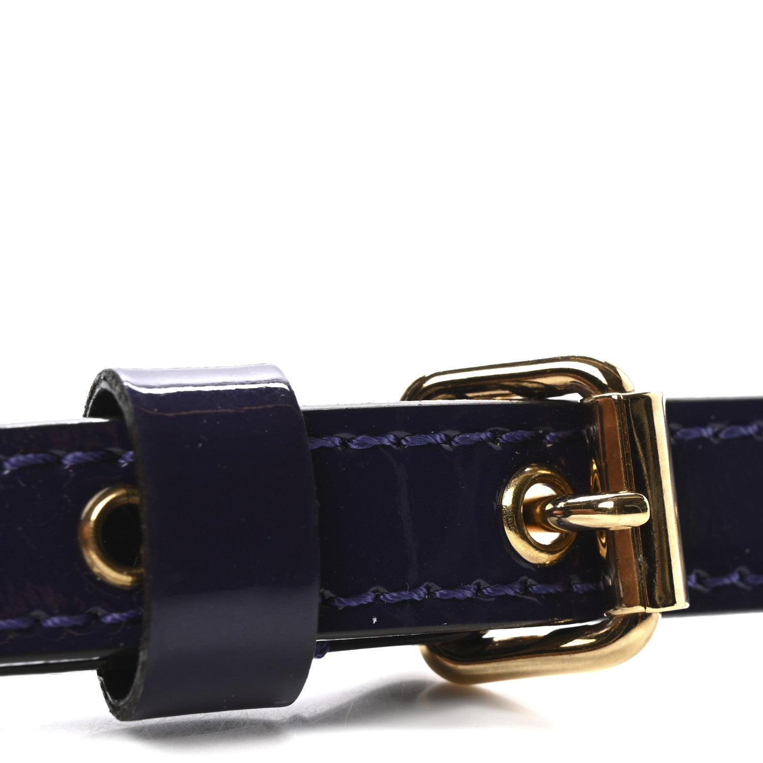 Louis Vuitton Vernis 16mm Adjustable Shoulder Strap Blueberry