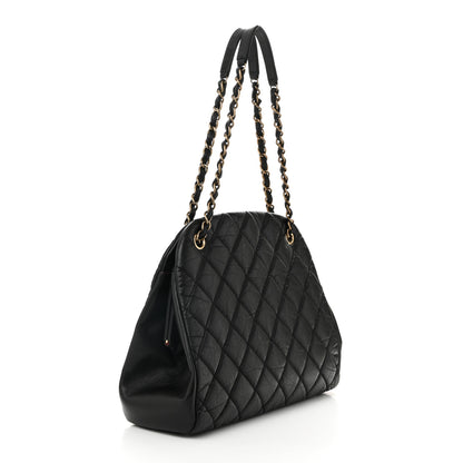 Chanel Aged Calfskin Large Just Mademoiselle Bowling Bag Black 3 of 10