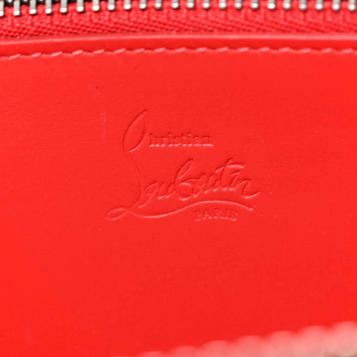 Calfskin Panettone Spiked Zip Around Wallet White