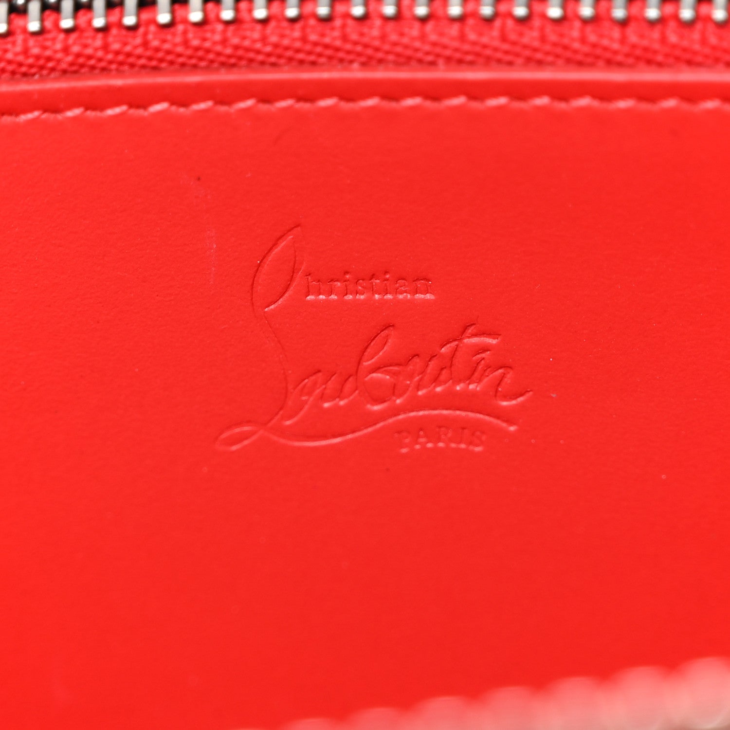 Christian Louboutin Calfskin Panettone Spiked Zip Around Wallet White 6 of 10