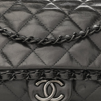Chanel Metallic Calfskin Quilted Medium Chain Me Flap Grey 8 of 11