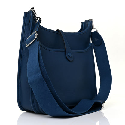 Hermes Taurillon Clemence Evelyne III PM Deep Blue 2 of 10