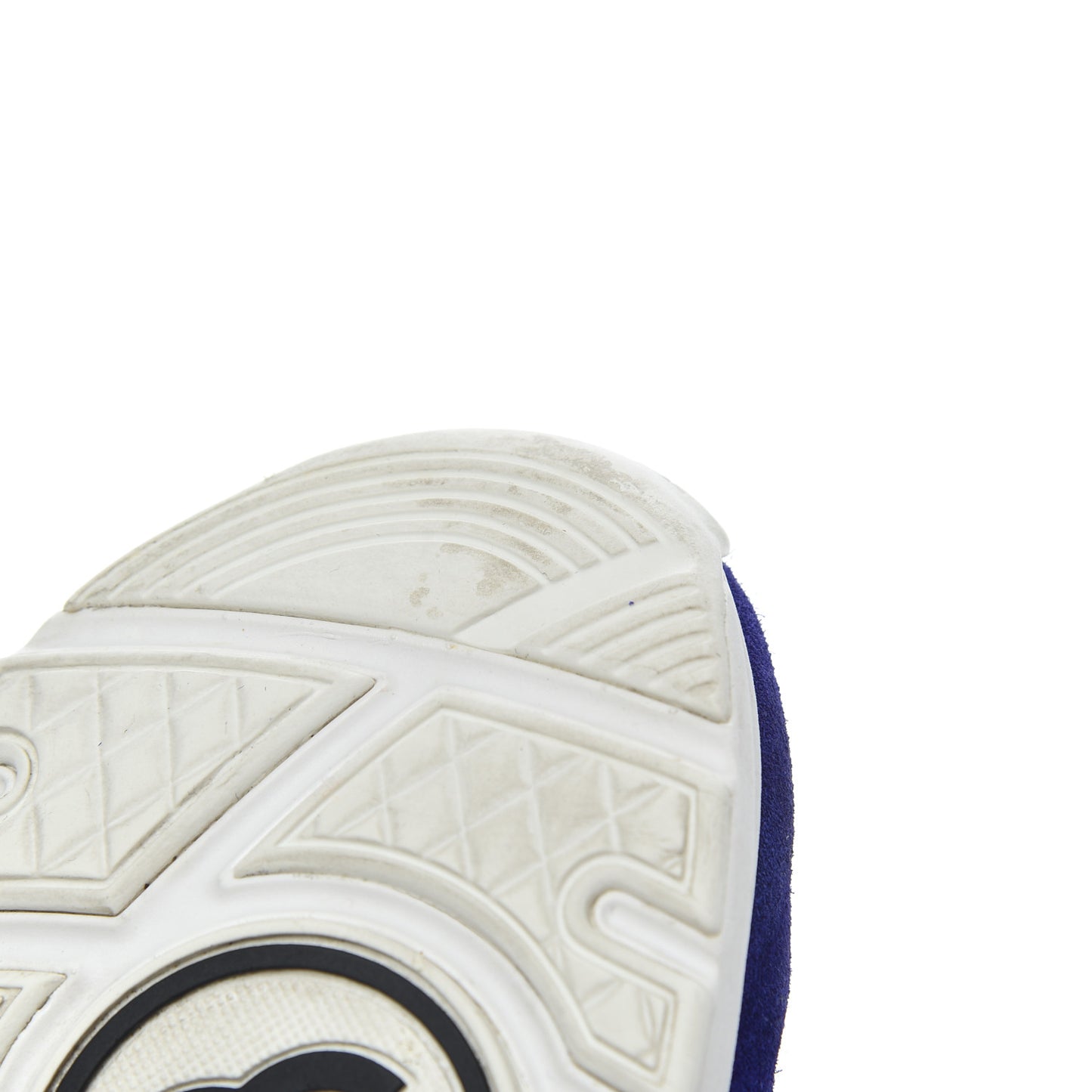 Nylon Lambskin Suede Calfskin Womens Logo Sneakers 39 Blue Coral