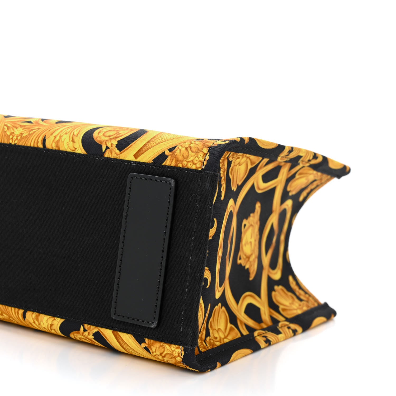 Versace Canvas Baroque Print Medusa Small Tote Black 9 of 9
