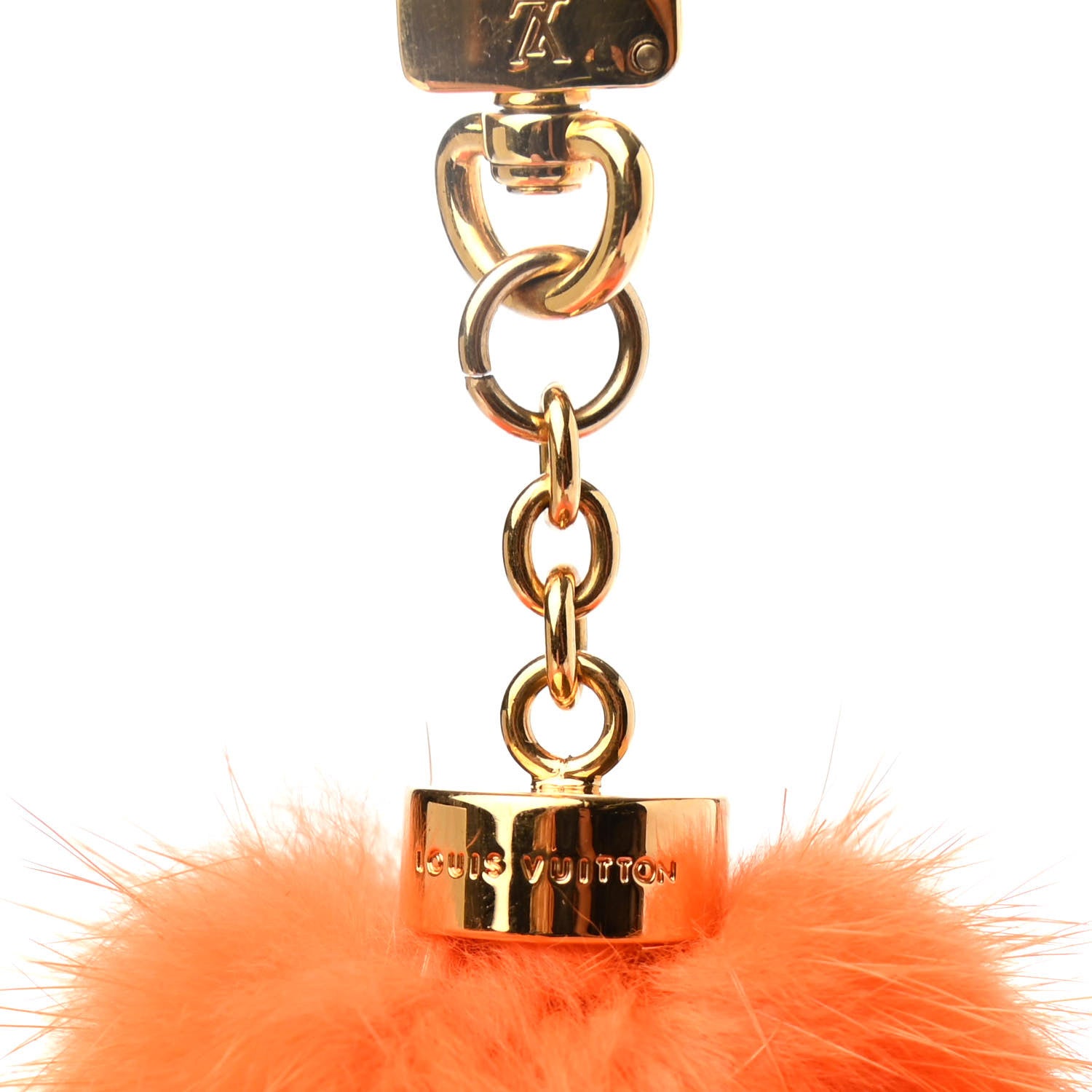 Louis Vuitton Mink Fluo Bubble Bag Charm Key Holder Orange 4 of 4