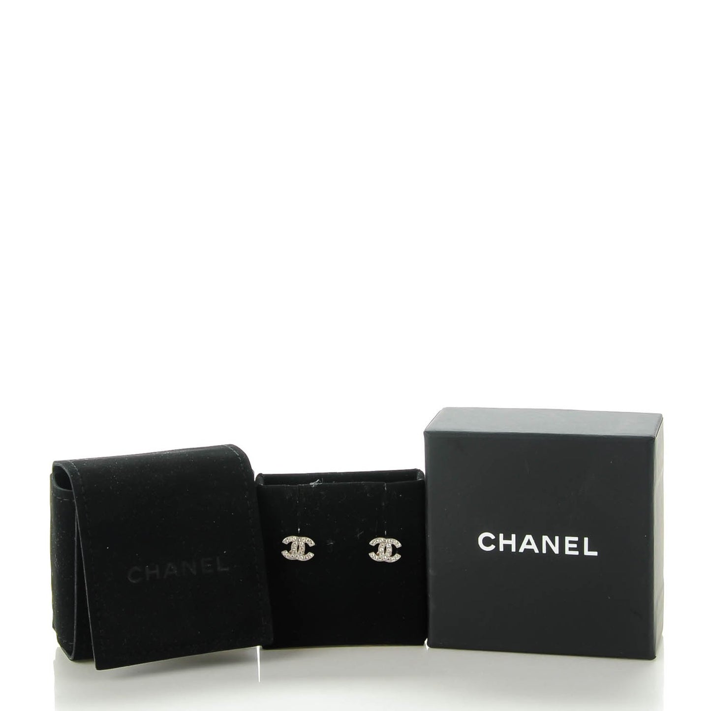 Crystal Mini Timeless CC Earrings Silver