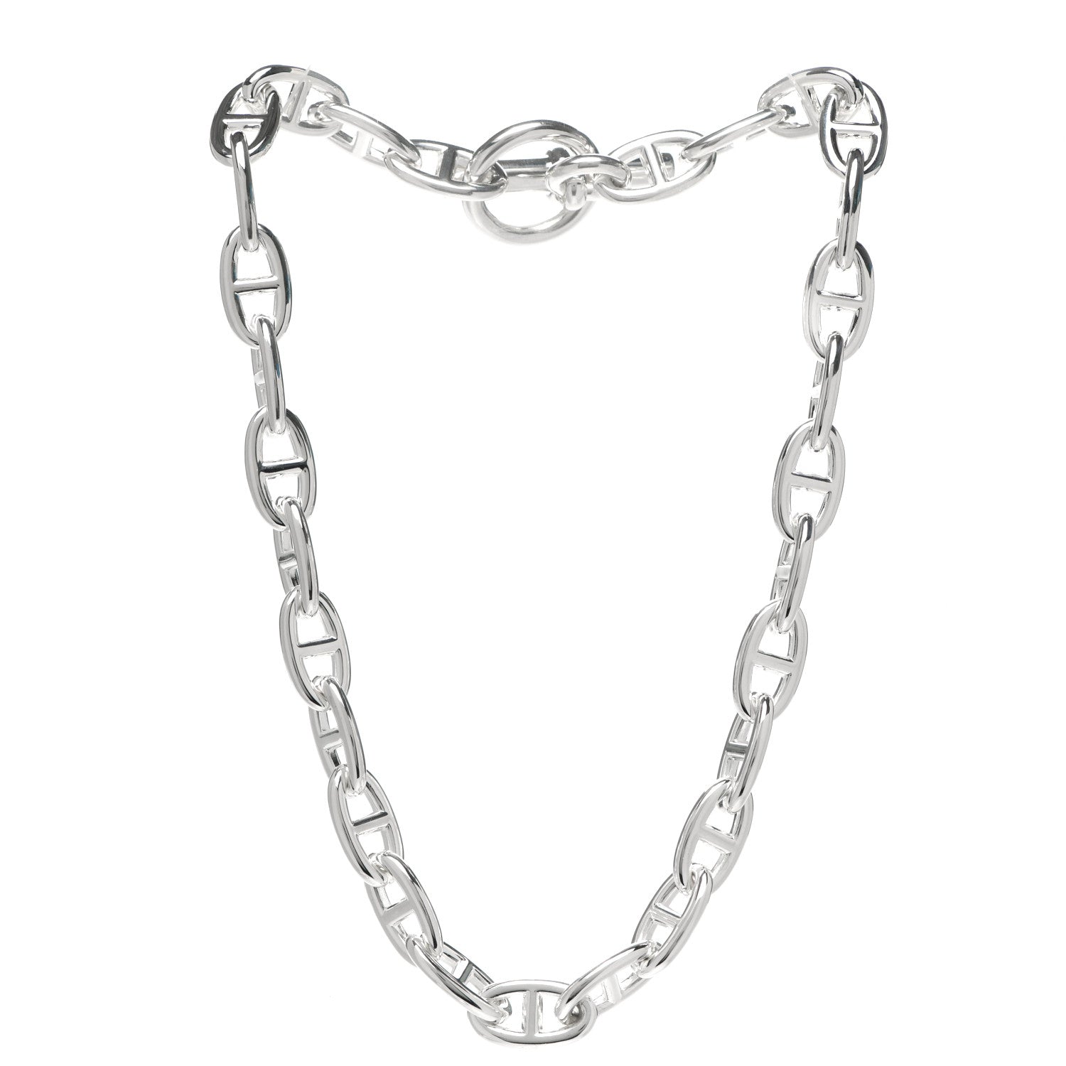 Hermes Sterling Silver GM Chaine D'Ancre Necklace 3 of 6