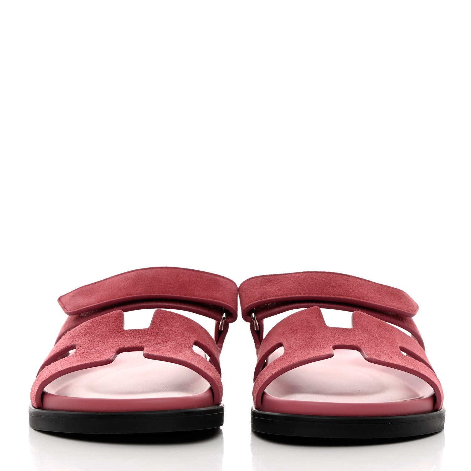 Hermes Suede Goatskin Womens Chypre Sandals 36.5 Rose Aphrodite 2 of 9