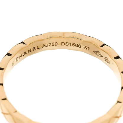 Chanel 18K Yellow Gold Mini Coco Crush Ring 57 8 4 of 5
