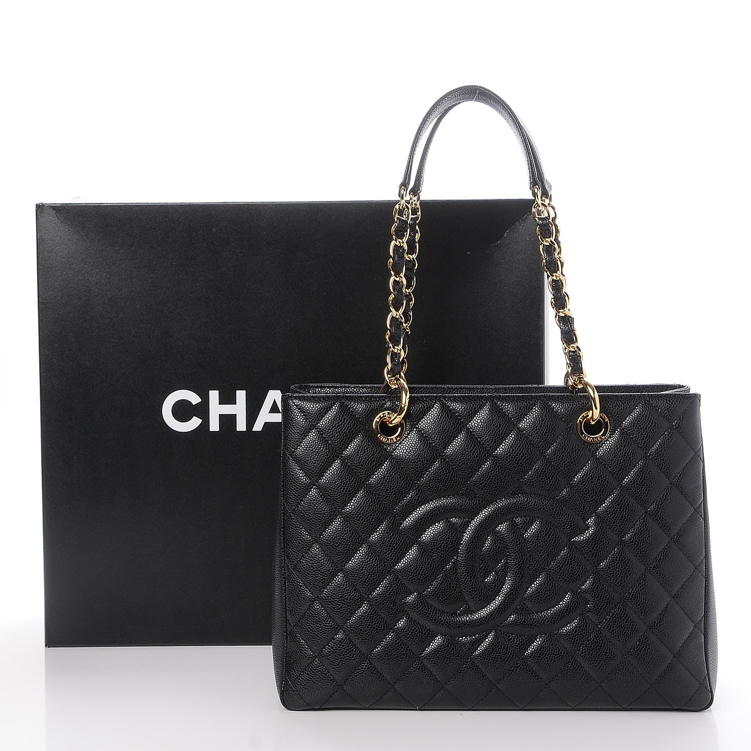 Chanel Caviar Quilted Grand Shopping Tote GST Black 8 of 8