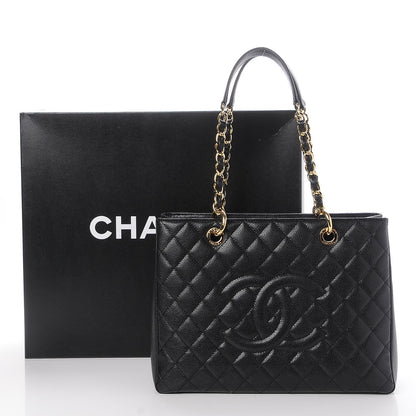 Chanel Caviar Quilted Grand Shopping Tote GST Black 8 of 8