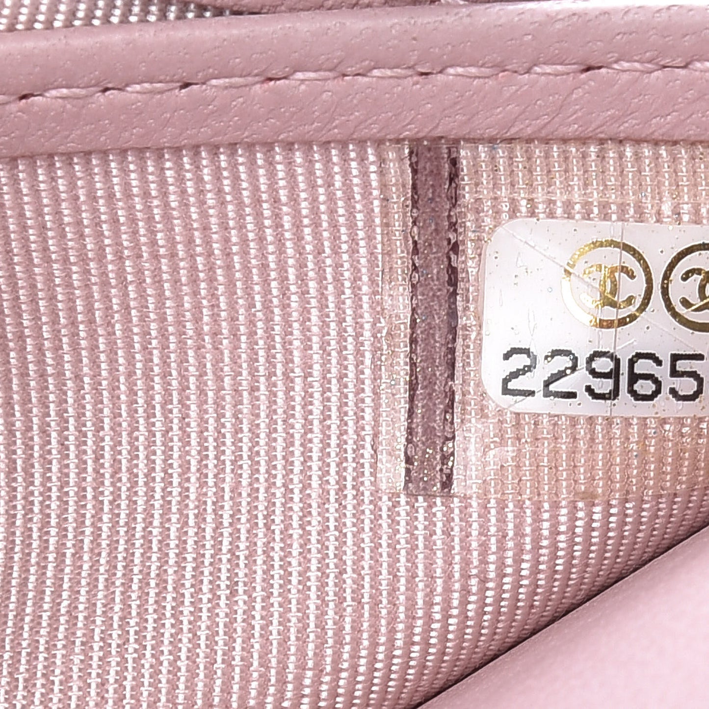 Calfskin Chevron Quilted Compact Flap Wallet Pink