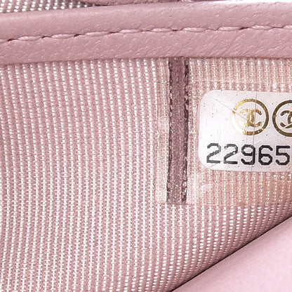 Chanel Calfskin Chevron Quilted Compact Flap Wallet Pink 8 of 9