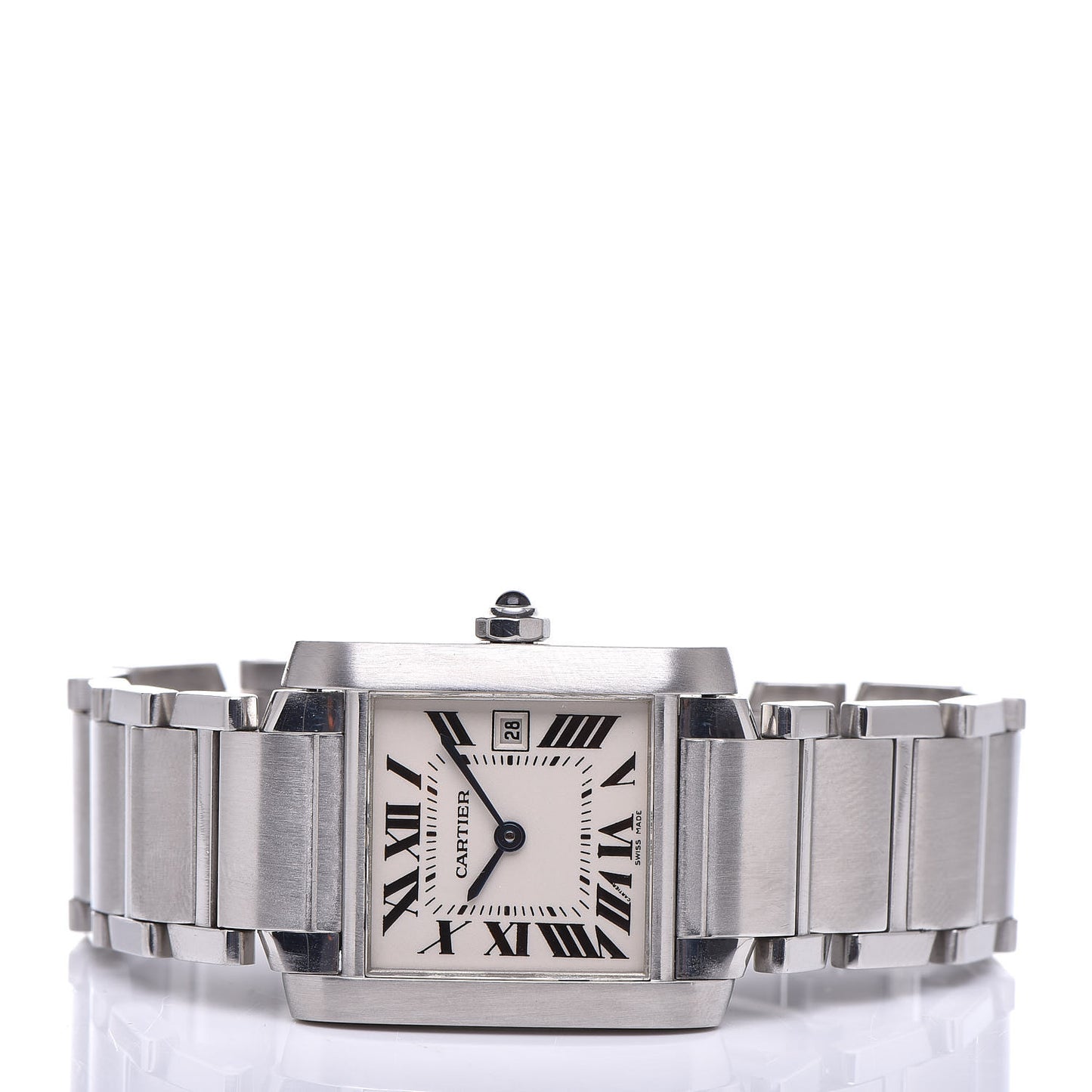 Stainless Steel 25mm Tank Francaise Quartz Watch