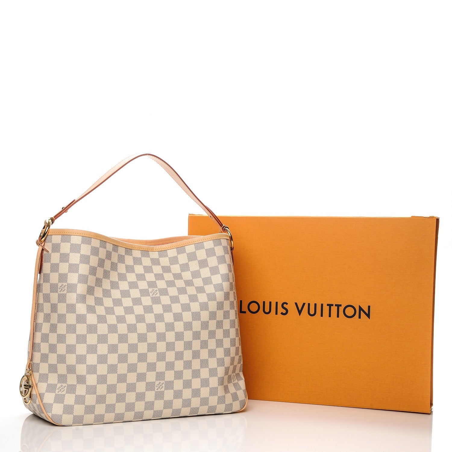 Louis Vuitton Damier Azur Delightful MM Rose Ballerine 9 of 9