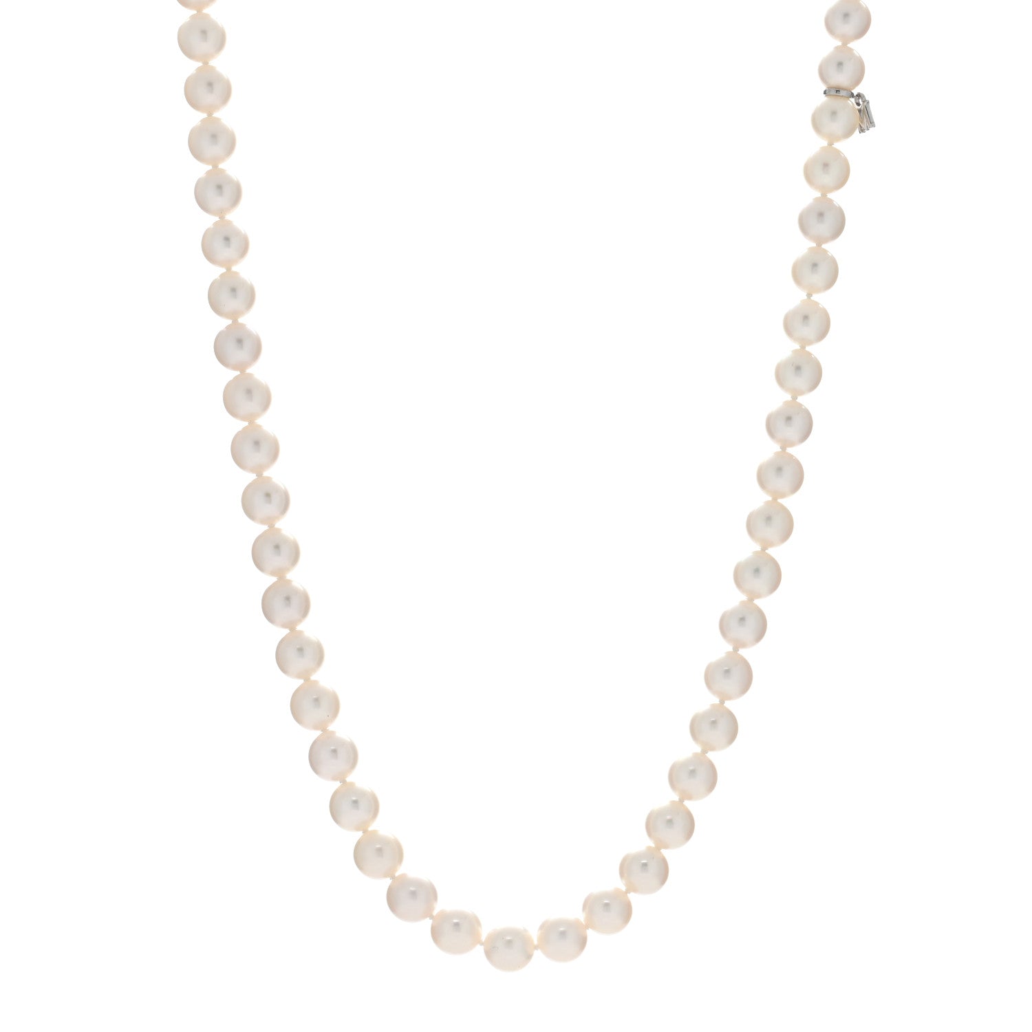 Mikimoto 18K White Gold Akoya Pearl 7.5-8mm Strand Necklace 20" 1 of 4