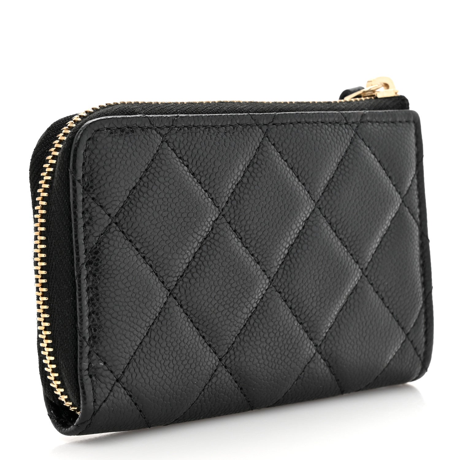 Chanel Caviar Quilted Zipped Key Holder Case Black 3 of 8