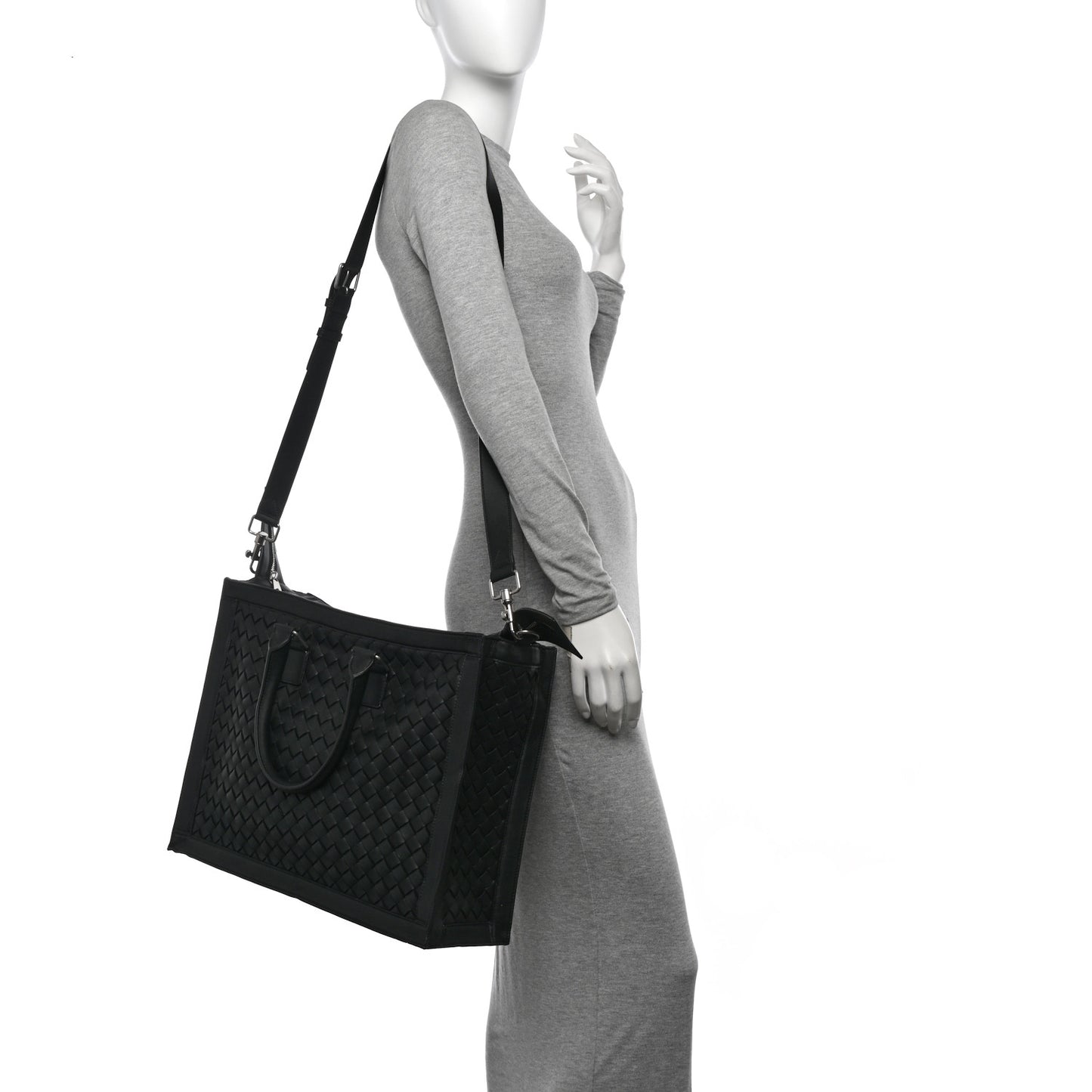 Nappa Intrecciato Briefcase Black