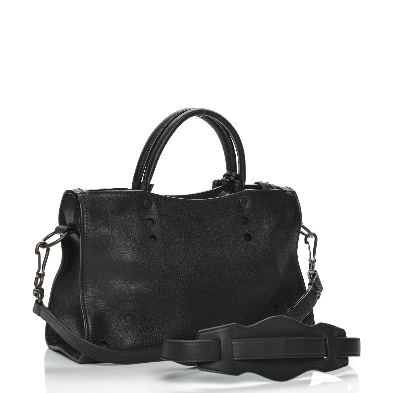 Balenciaga Veau Grana Blackout Hardware Perforated S City Black 3 of 7