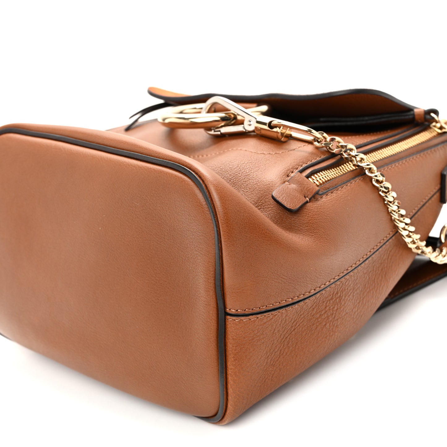 Suede Calfskin Medium Faye Backpack Tan