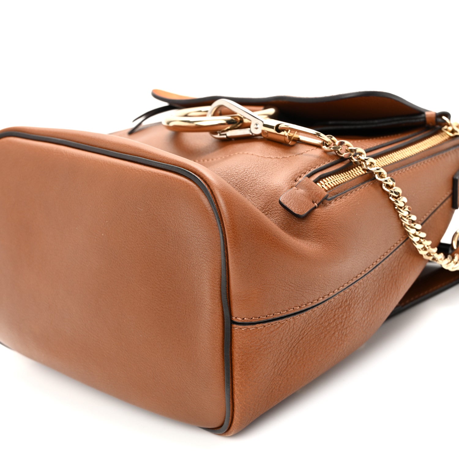 Chloe Suede Calfskin Medium Faye Backpack Tan 10 of 10