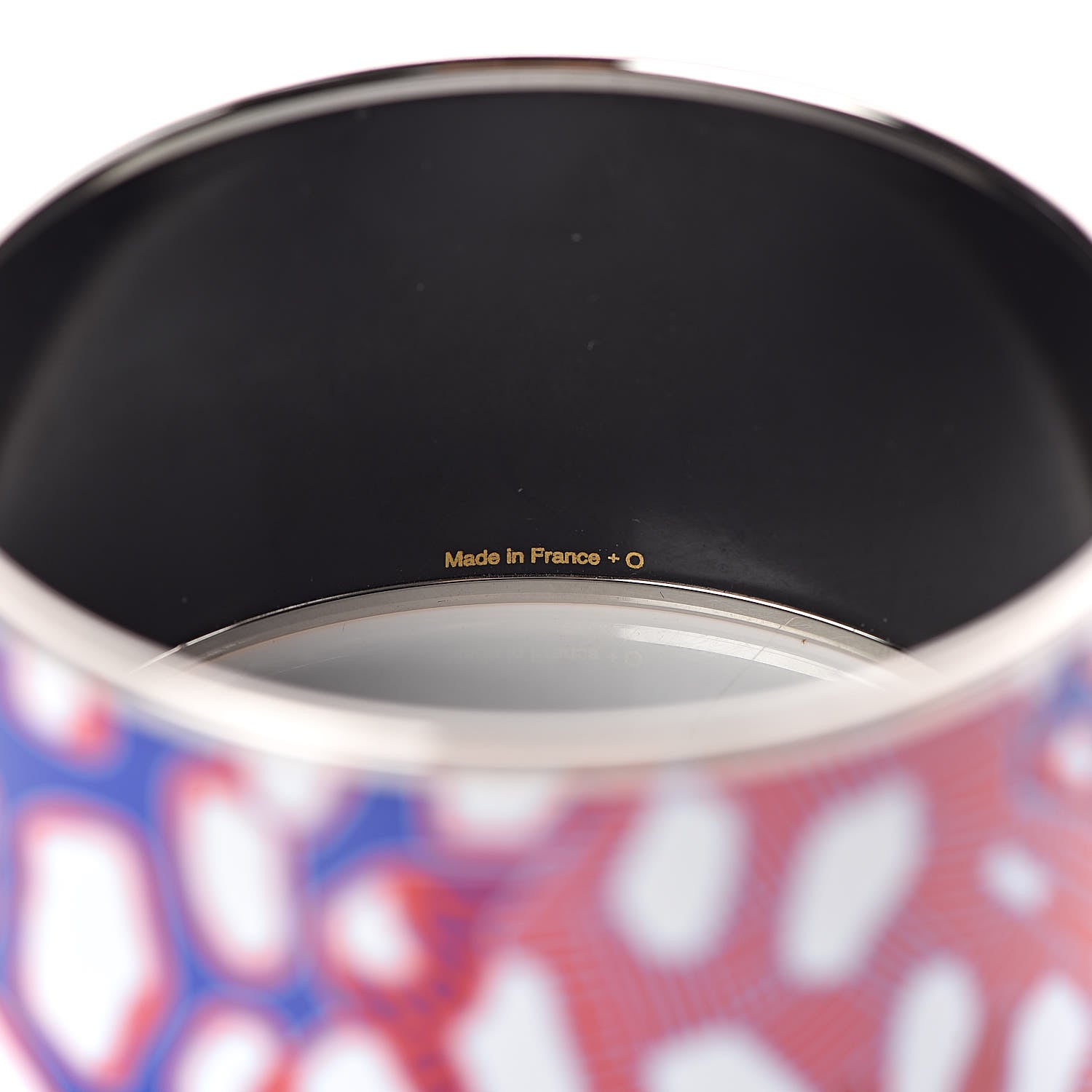 Hermes Enamel Printed Grand Fonds Extra Wide Bracelet 65 6 of 7