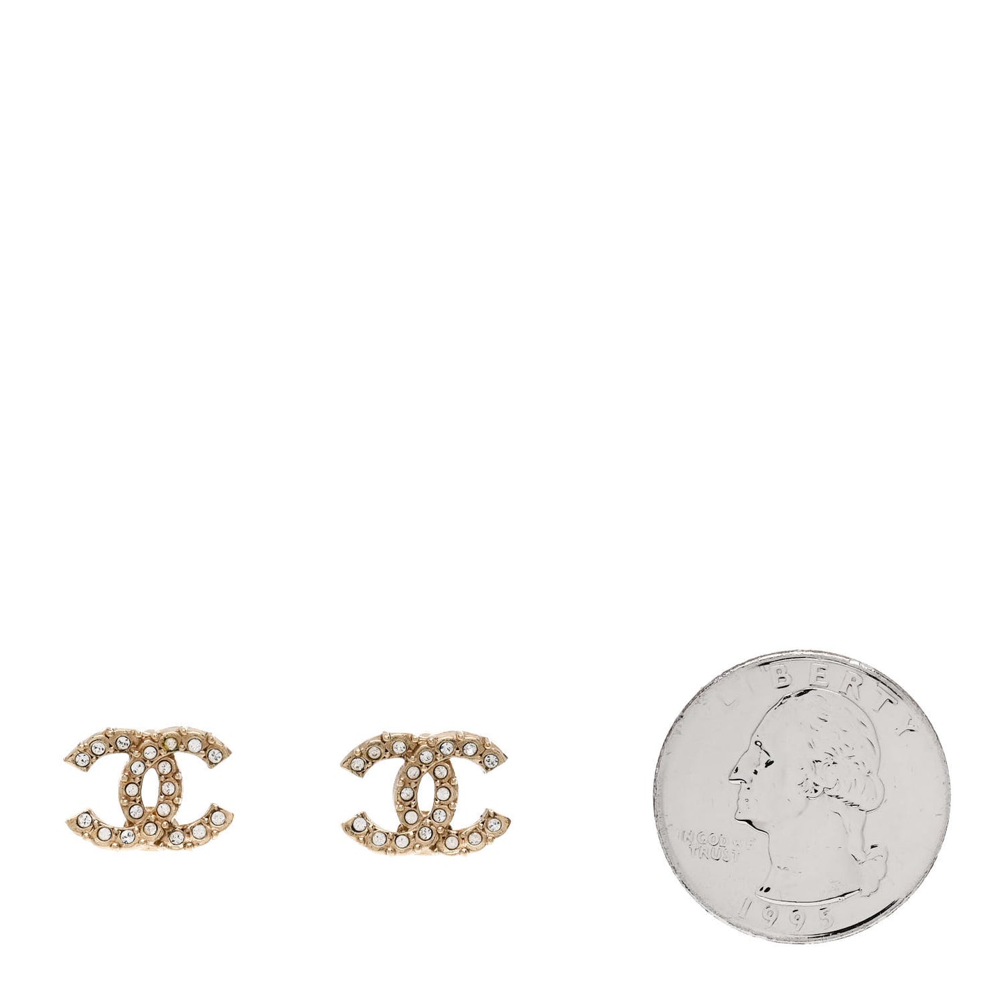 Crystal CC Earrings Gold