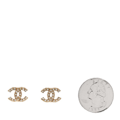 Chanel Crystal CC Earrings Gold 2 of 5