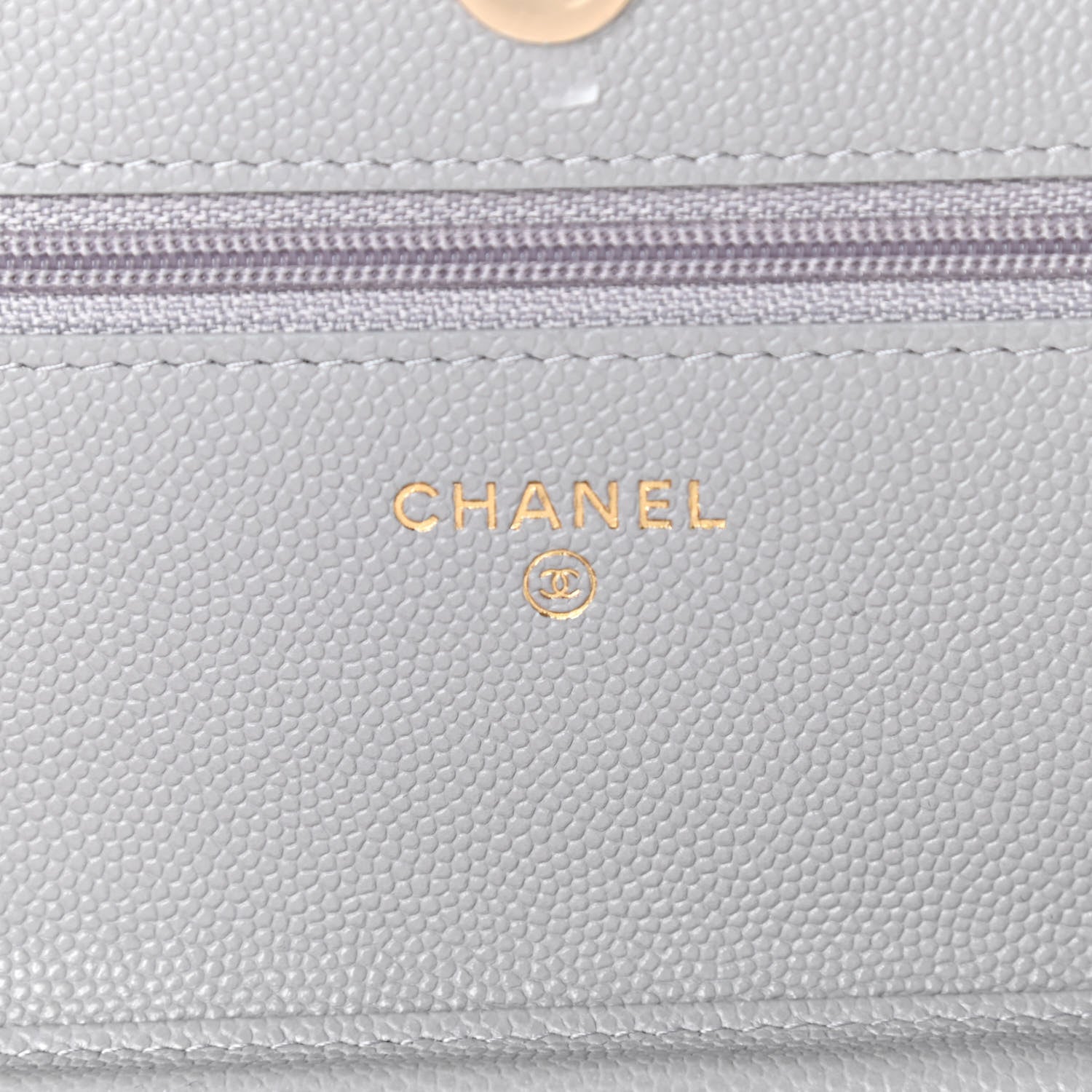 Chanel Caviar Quilted Wallet On Chain WOC Grey 6 of 11