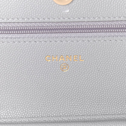 Chanel Caviar Quilted Wallet On Chain WOC Grey 6 of 11