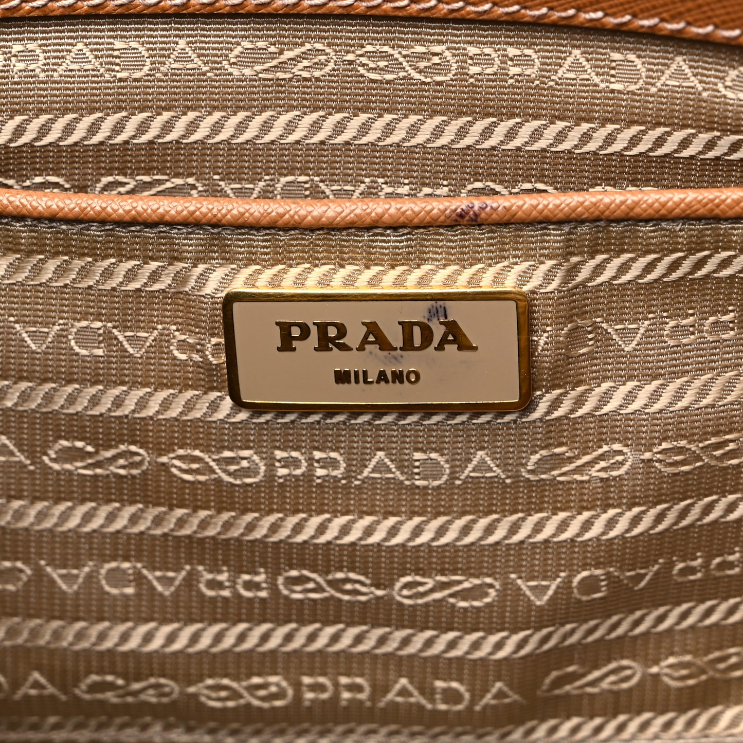 Saffiano Large Galleria Double Zip Tote Caramel