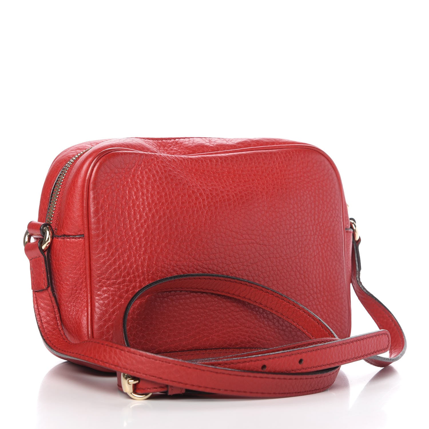 Gucci Pebbled Calfskin Small Soho Disco Bag Tabasco Red 3 of 10