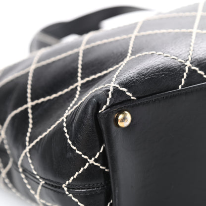 Chanel Calfskin Wild Stitch Large Tote Black 9 of 16