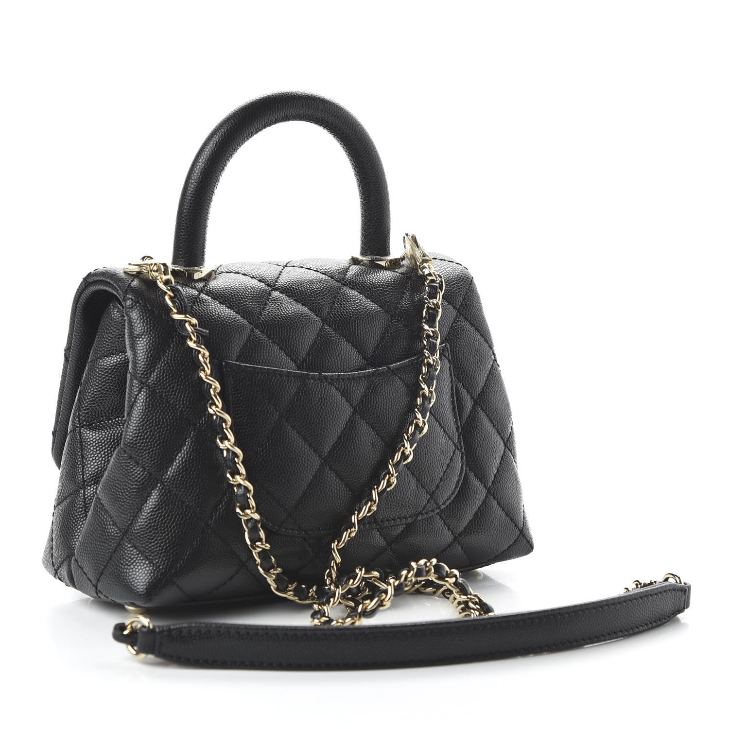 Chanel Caviar Quilted Extra Mini Coco Handle Flap Black 3 of 11