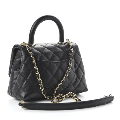 Chanel Caviar Quilted Extra Mini Coco Handle Flap Black 3 of 11