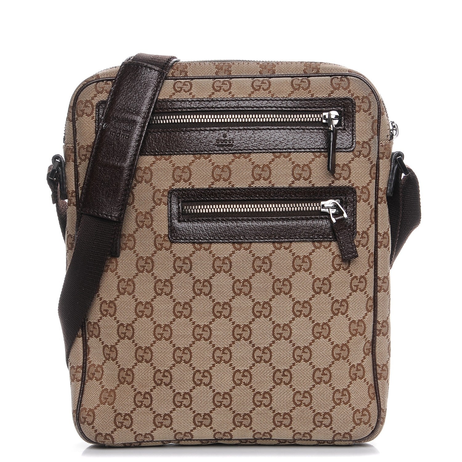 Gucci Monogram Messenger Bag Dark Brown 1 of 9