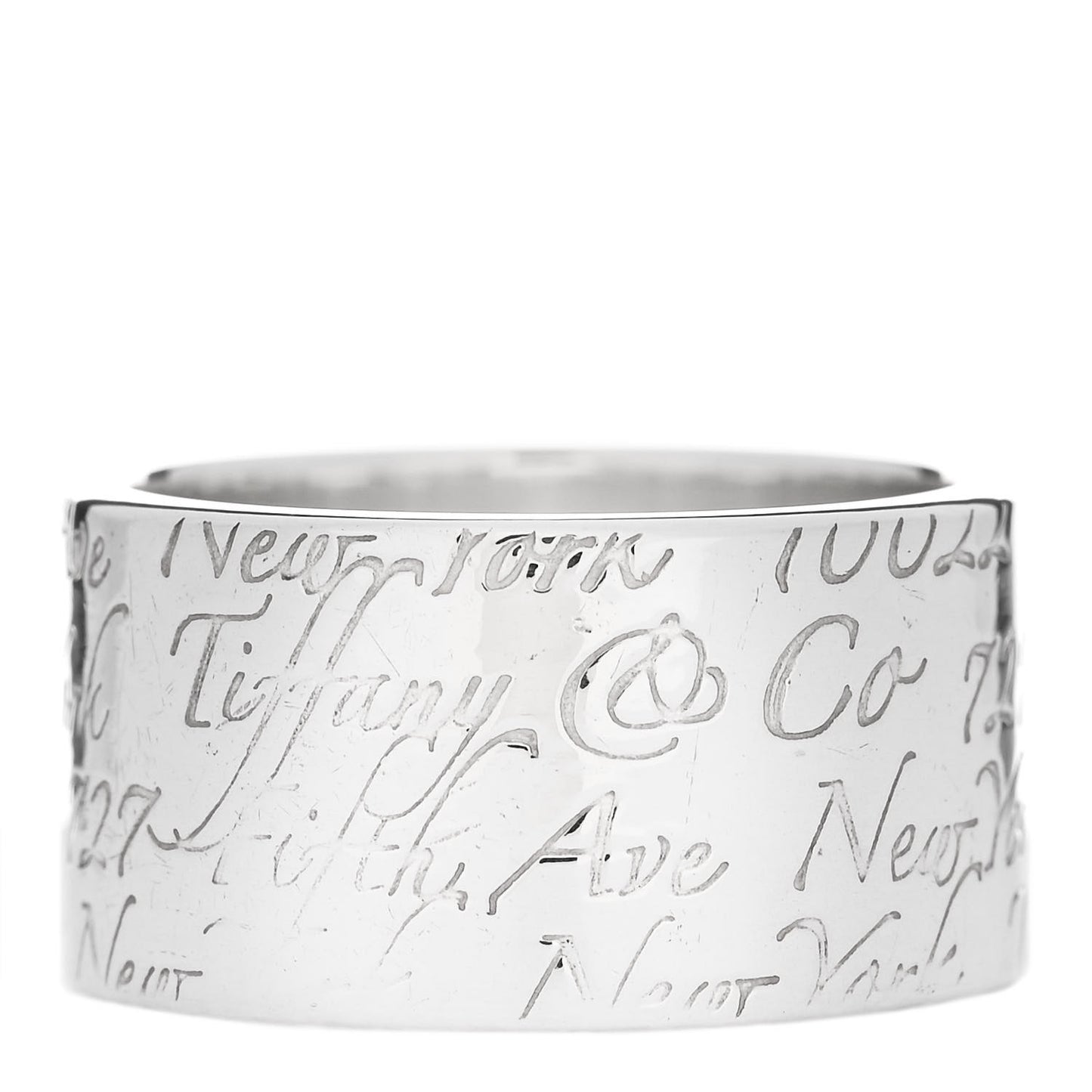 Sterling Silver 10mm Notes Wide Ring 50 5.5