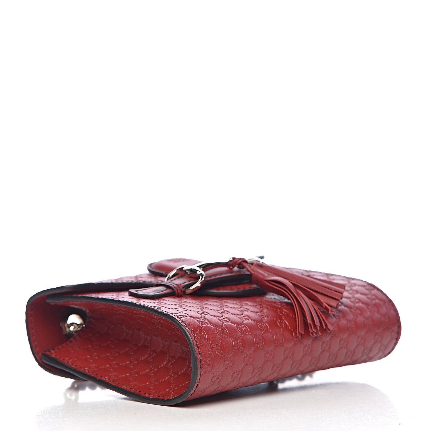 Gucci Soft Microguccissima Mini Emily Chain Shoulder Bag Rosso 4 of 10