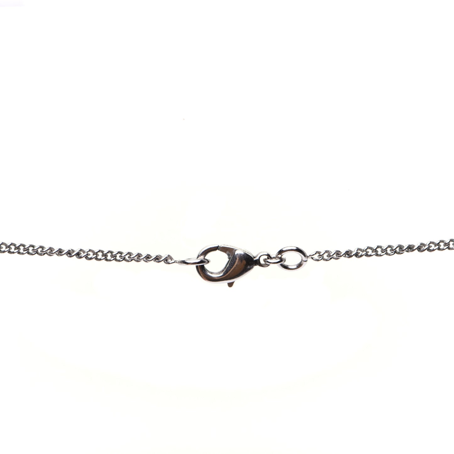 Crystal Pearl Twisted CC Drop Necklace Gold
