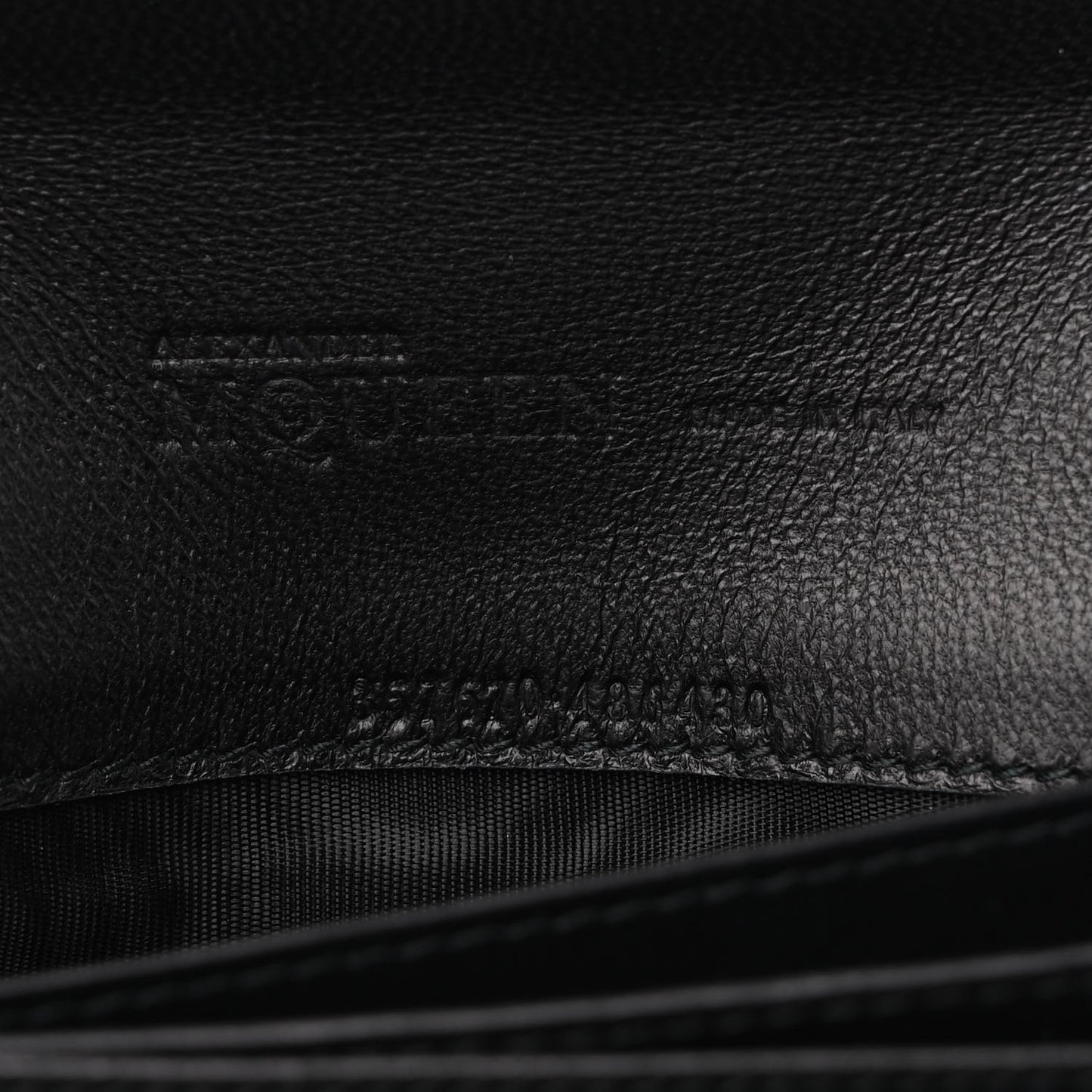 Calfskin Studded Wallet on Chain Black