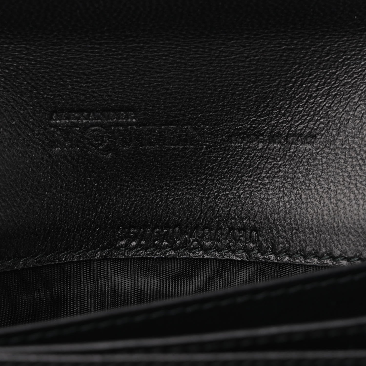 Alexander McQueen Calfskin Studded Wallet on Chain Black 6 of 9