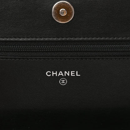Chanel Caviar Quilted Boy Wallet On Chain WOC Black 6 of 14