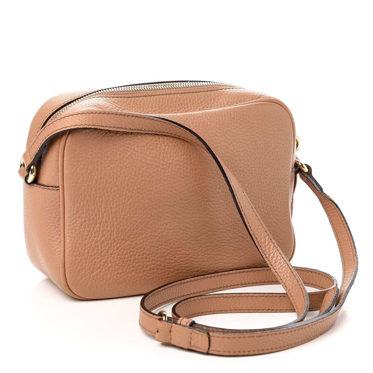 Pebbled Calfskin Small Soho Disco Bag Rose Beige
