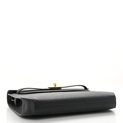 Hermes Epsom Kelly Depeches 25 Pouch Black 4 of 8