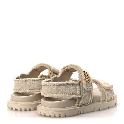 Christian Dior Cotton Dioract 10mm Sandals 36 Natural 6 of 12