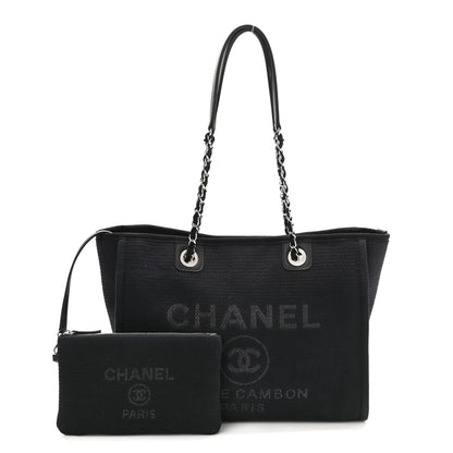 Chanel Mixed Fibers Small Deauville Tote Black 1 of 11