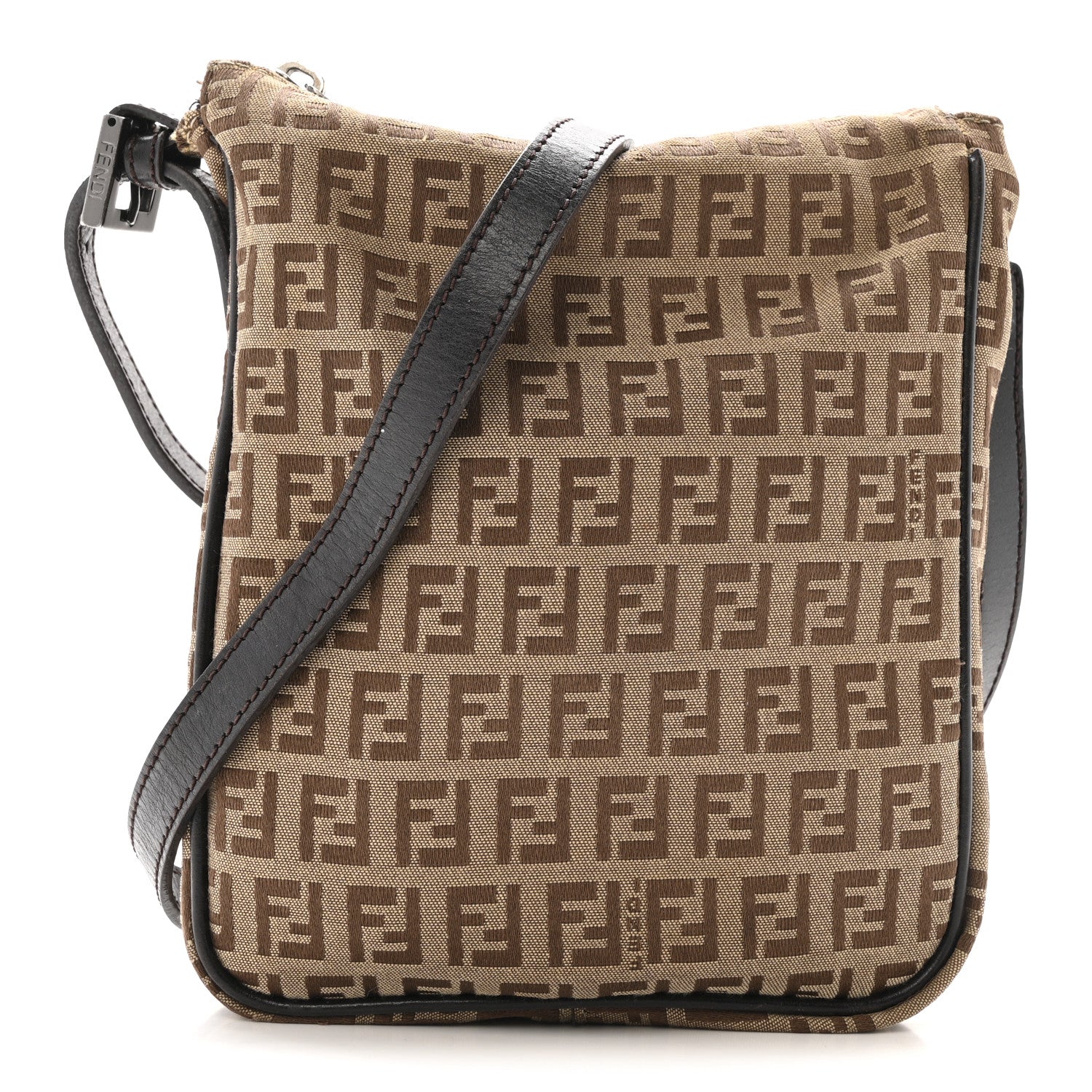 Fendi Zucchino Crossbody Dark Brown 1 of 12