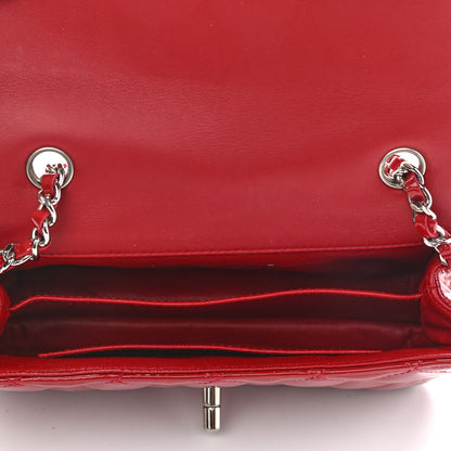Chanel Patent Calfskin Quilted Extra Mini Rectangular Flap Red 5 of 10