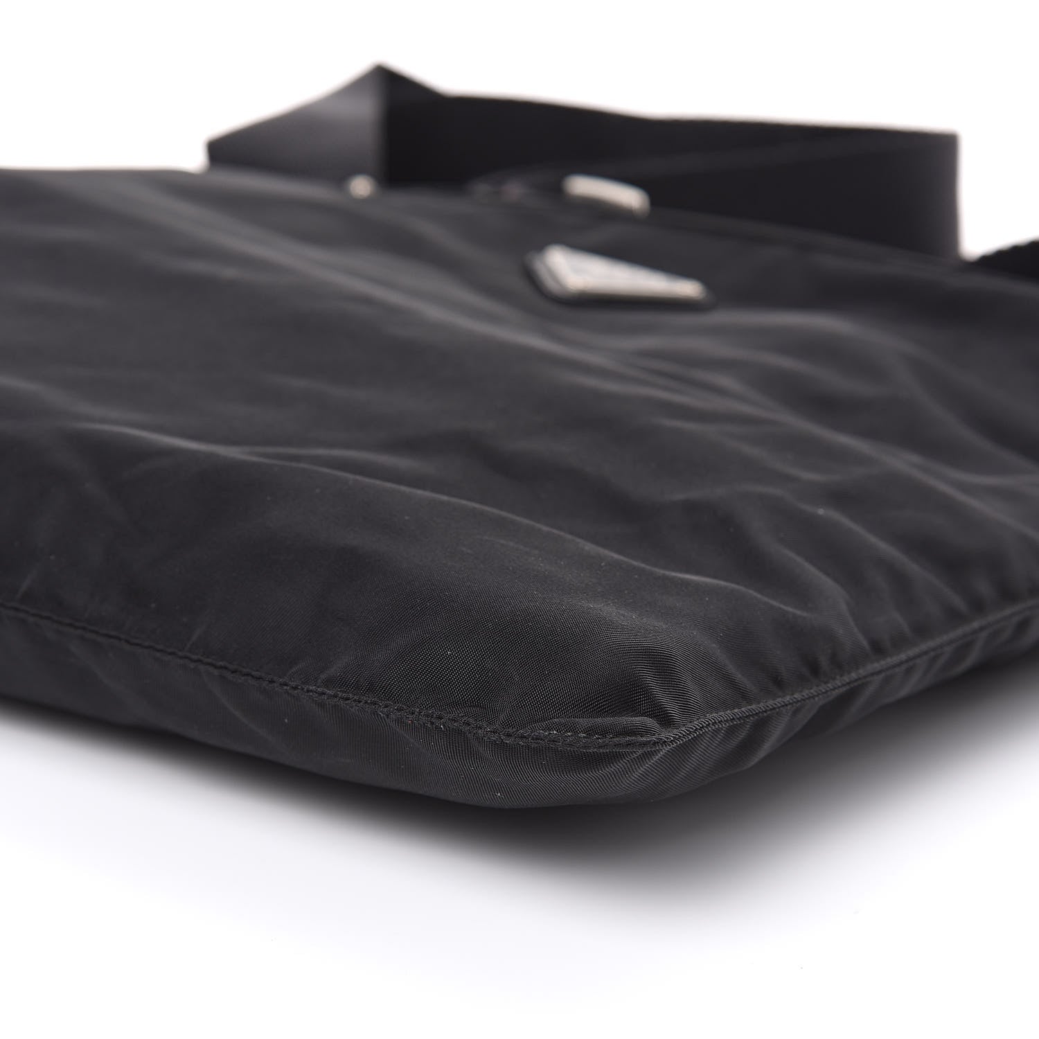 Prada Nylon Flat Messenger Bag Black 9 of 9